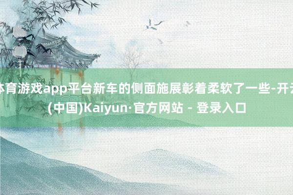 体育游戏app平台新车的侧面施展彰着柔软了一些-开云(中国)Kaiyun·官方网站 - 登录入口