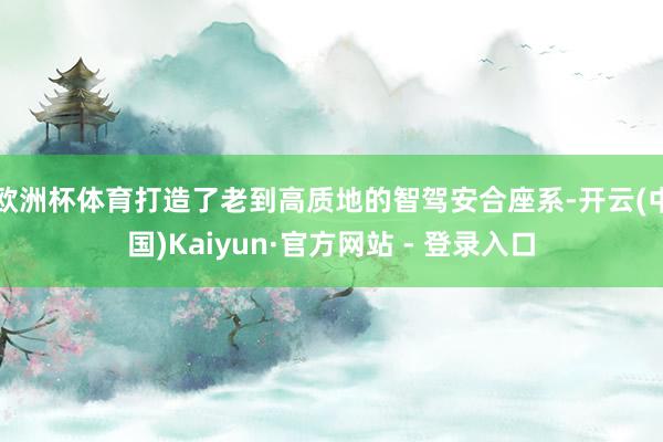 欧洲杯体育打造了老到高质地的智驾安合座系-开云(中国)Kaiyun·官方网站 - 登录入口