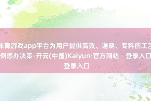 体育游戏app平台为用户提供高效、通晓、专科的工艺侧惩办决策-开云(中国)Kaiyun·官方网站 - 登录入口