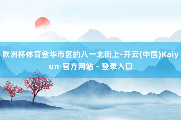 欧洲杯体育金华市区的八一北街上-开云(中国)Kaiyun·官方网站 - 登录入口