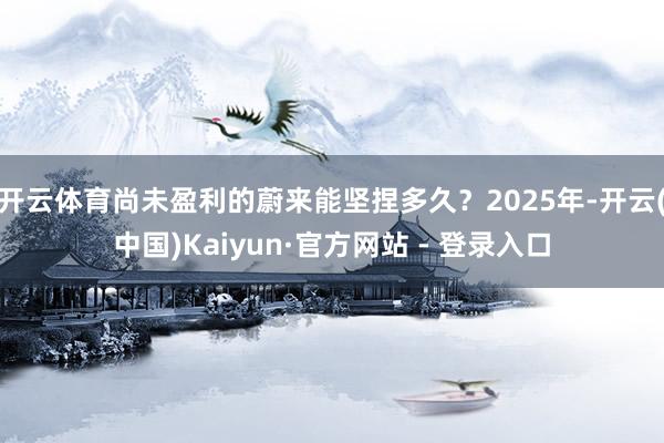 开云体育尚未盈利的蔚来能坚捏多久？2025年-开云(中国)Kaiyun·官方网站 - 登录入口