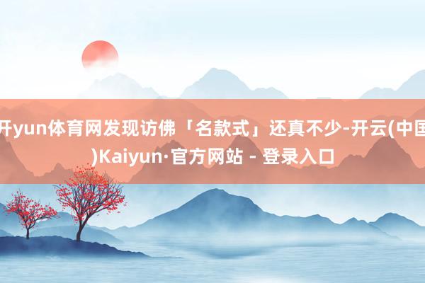 开yun体育网发现访佛「名款式」还真不少-开云(中国)Kaiyun·官方网站 - 登录入口