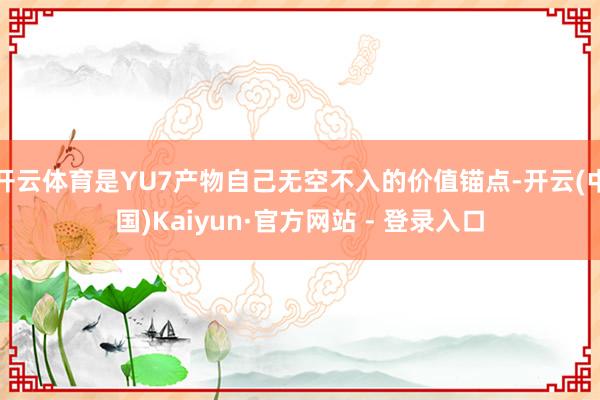 开云体育是YU7产物自己无空不入的价值锚点-开云(中国)Kaiyun·官方网站 - 登录入口