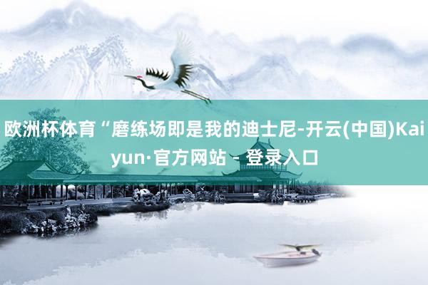 欧洲杯体育“磨练场即是我的迪士尼-开云(中国)Kaiyun·官方网站 - 登录入口
