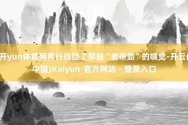 开yun体育网再行找回了那股“老带劲”的嗅觉-开云(中国)Kaiyun·官方网站 - 登录入口