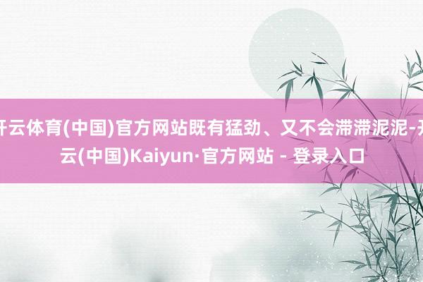 开云体育(中国)官方网站既有猛劲、又不会滞滞泥泥-开云(中国)Kaiyun·官方网站 - 登录入口