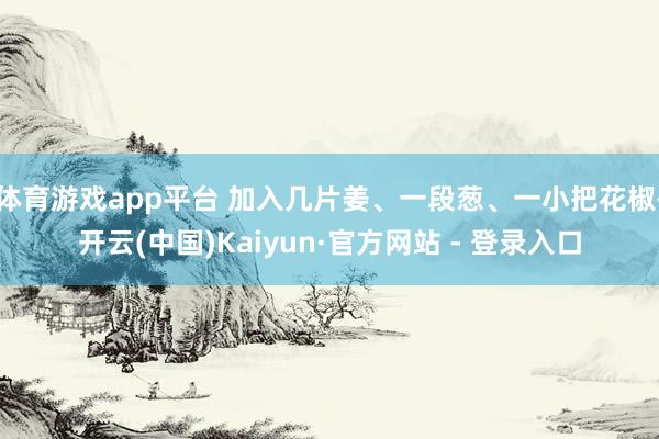 体育游戏app平台 加入几片姜、一段葱、一小把花椒-开云(中国)Kaiyun·官方网站 - 登录入口