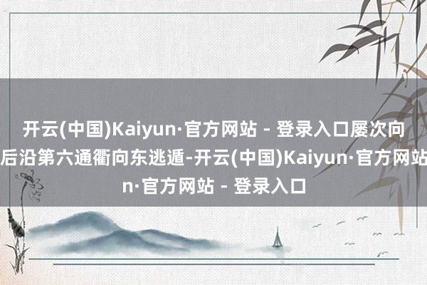 开云(中国)Kaiyun·官方网站 - 登录入口屡次向汤普森开枪后沿第六通衢向东逃遁-开云(中国)Kaiyun·官方网站 - 登录入口