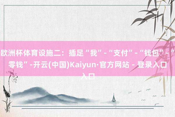 欧洲杯体育设施二：插足“我”-“支付”-“钱包”-“零钱”-开云(中国)Kaiyun·官方网站 - 登录入口