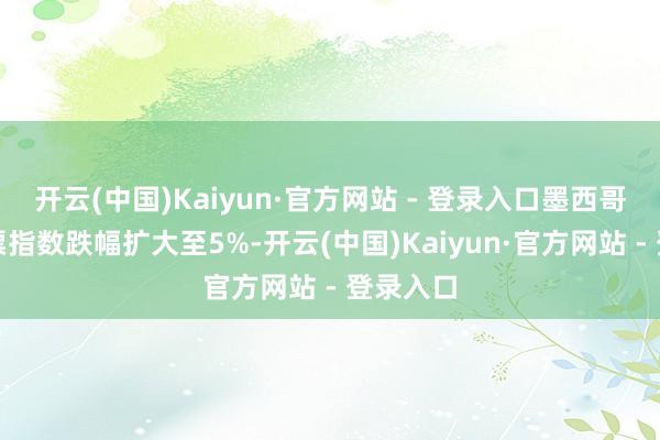 开云(中国)Kaiyun·官方网站 - 登录入口墨西哥主要股票指数跌幅扩大至5%-开云(中国)Kaiyun·官方网站 - 登录入口