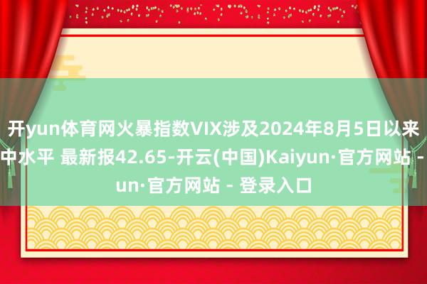 开yun体育网火暴指数VIX涉及2024年8月5日以来的最高盘中水平 最新报42.65-开云(中国)Kaiyun·官方网站 - 登录入口
