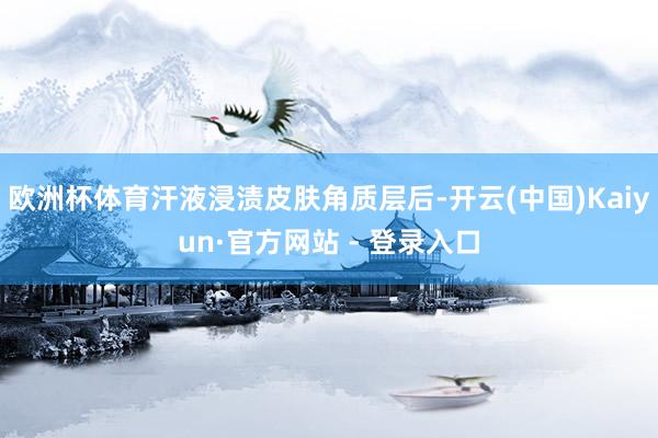 欧洲杯体育汗液浸渍皮肤角质层后-开云(中国)Kaiyun·官方网站 - 登录入口
